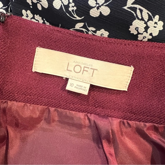Ann Taylor LOFT Maroon Size 10 Classic Skirt - Picture 9 of 11